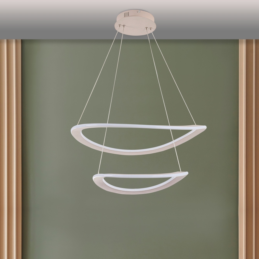 Suspension LED sur câble CASHMERE LED/75W/230V Ø 59,5 beige