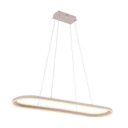 Suspension LED sur câble CASHMERE LED/80W/230V 30x100 cm blanche