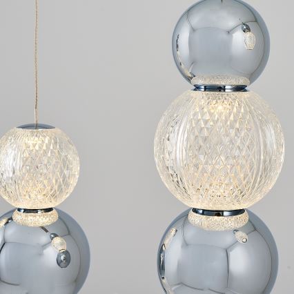 Suspension LED sur câble CREMONA LED/27W/230V 3000K chrome mat