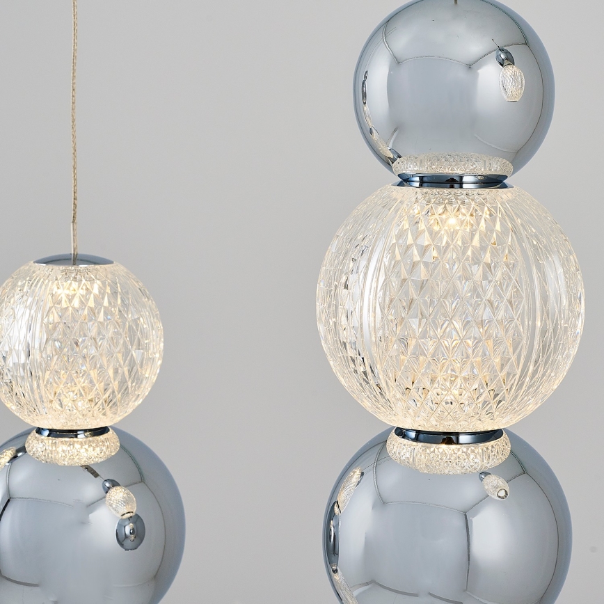 Suspension LED sur câble CREMONA LED/27W/230V 3000K chrome mat