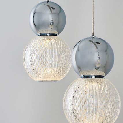 Suspension LED sur câble CREMONA LED/27W/230V 3000K chrome mat