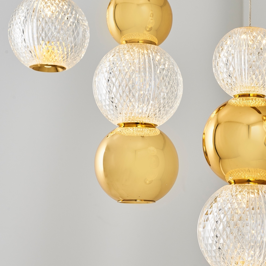 Suspension LED sur câble CREMONA LED/27W/230V 3000K dorée