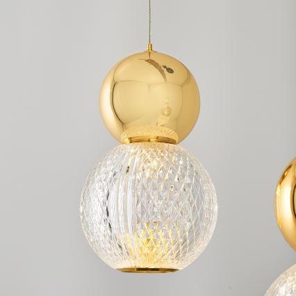 Suspension LED sur câble CREMONA LED/27W/230V 3000K dorée