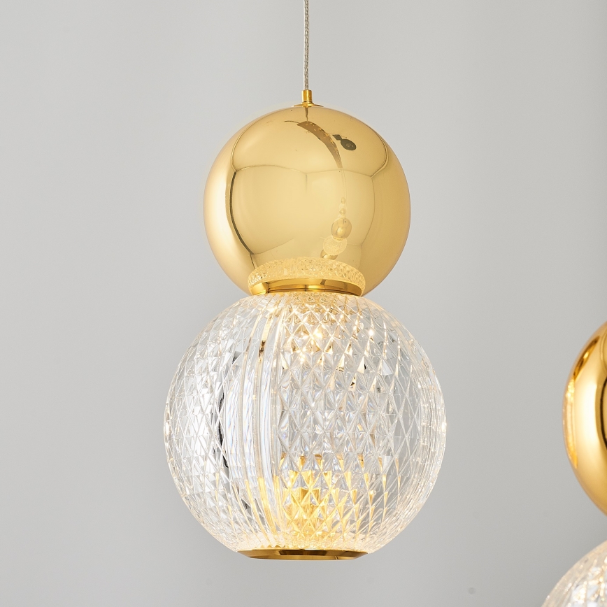 Suspension LED sur câble CREMONA LED/27W/230V 3000K dorée
