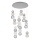 Suspension LED sur câble CREMONA LED/51W/230V 3000K chrome mat