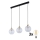 Suspension LED sur câble DEVON 3xE27/15W/230V noir/transparent