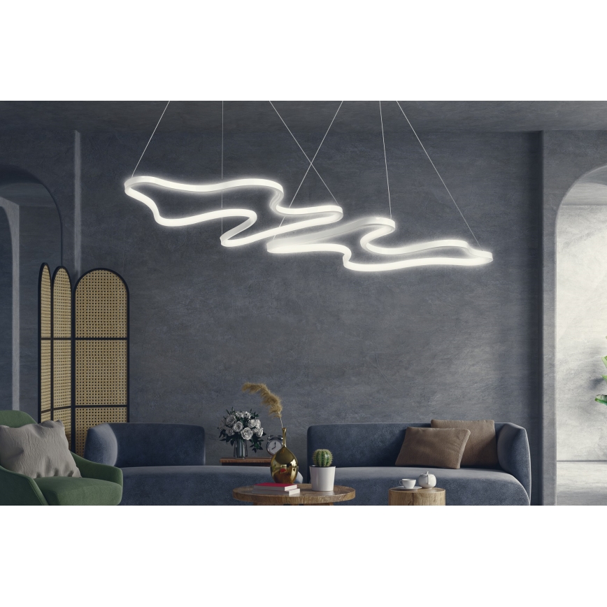 Suspension LED sur câble DUPLE ARTISAN LED/80W/230V 6500K blanc