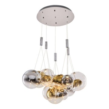 Suspension LED sur câble ENNA 15xG9/5W/230V 3000K fumé/doré