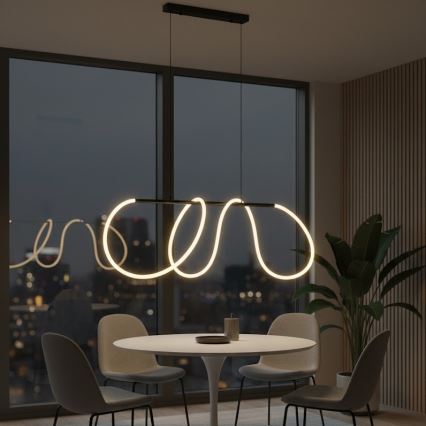 Suspension LED sur câble FLEXI LED/45W/230V 4000K noire