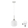 Suspension LED sur câble HARMA 1xE27/60W/230V Ø 20 cm chrome mat/blanc