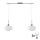 Suspension LED sur câble HARMA 2xE27/60W/230V chrome mat/blanc