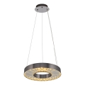 Suspension LED sur câble JESI 35 W, 230 V, 3000 K, Ø 40 cm, argentée