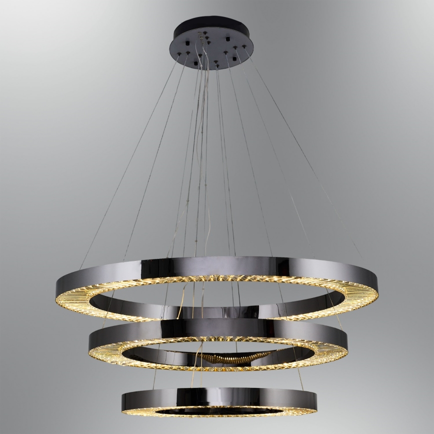 Suspension LED sur câble JESI LED/99W/230V 3000K Ø 100 cm argentée