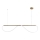 Suspension LED sur câble MELECA LED/36W/230V 3000/4000/6000K 160 cm dorée