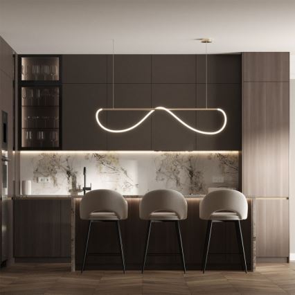 Suspension LED sur câble MELECA LED/36W/230V 3000/4000/6000K 160 cm dorée