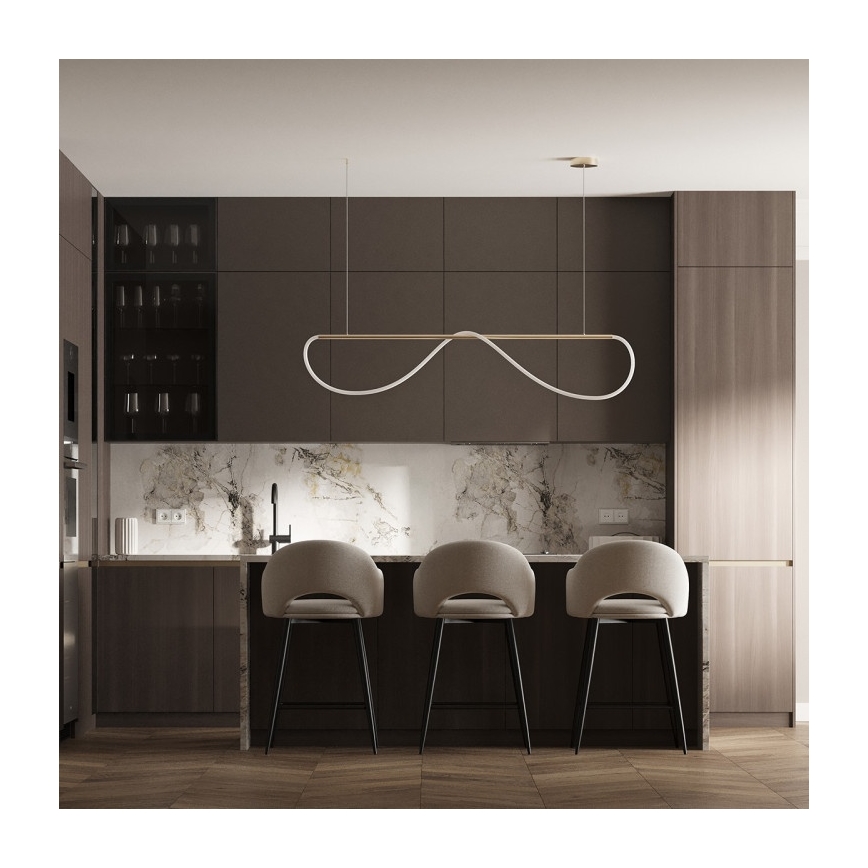 Suspension LED sur câble MELECA LED/36W/230V 3000/4000/6000K 160 cm dorée