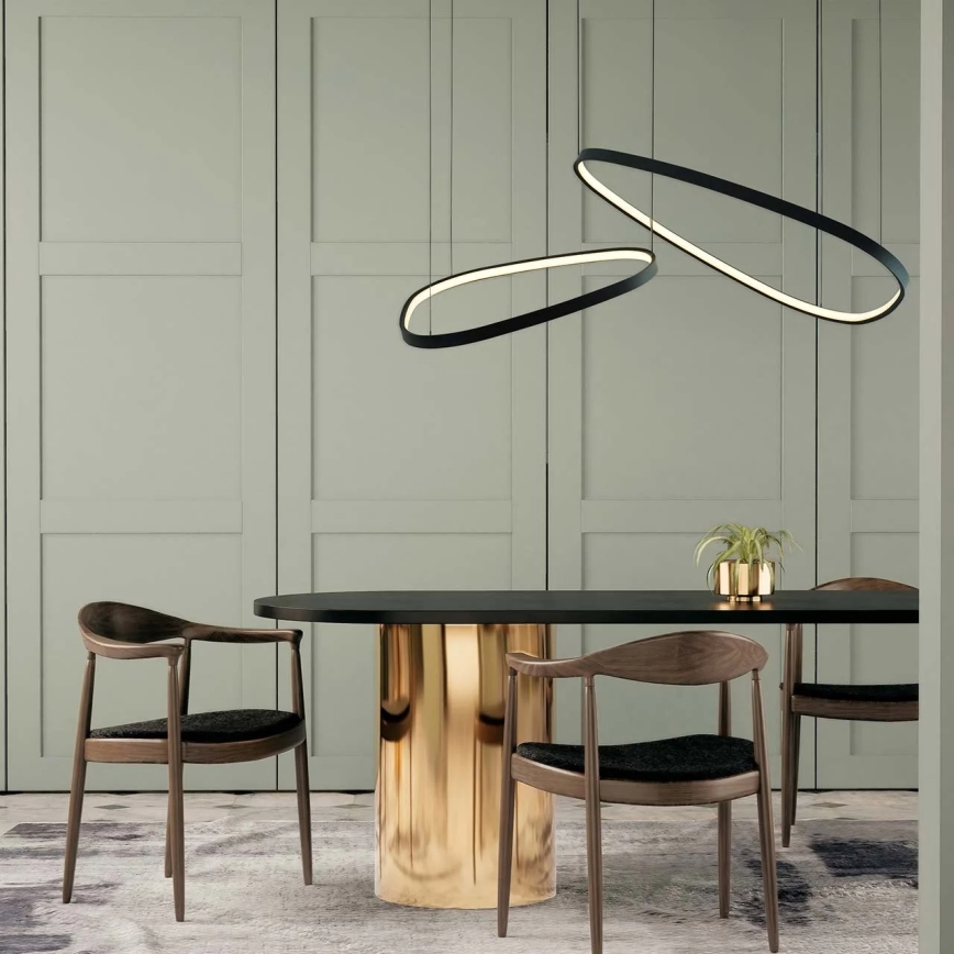 Suspension LED sur câble MICHELLE, 48 W, 230 V, 4000 K, noire