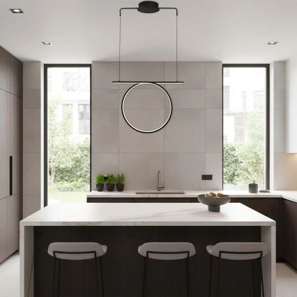 Suspension LED sur câble ODETTA LED/30W/230V 4000K noire