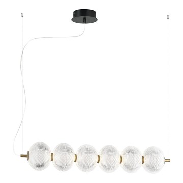 Suspension LED sur câble PELLUCID LED/23W/230V dorée/transparente