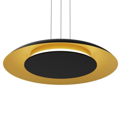 Suspension LED sur câble PIATTINO, 30W, 230V, 2700/3200/4000K, Ø 40 cm, noir/doré