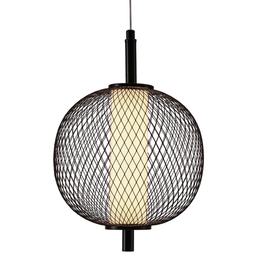 Suspension LED sur câble PUMA LED/10W/230V Ø 20 cm, noire