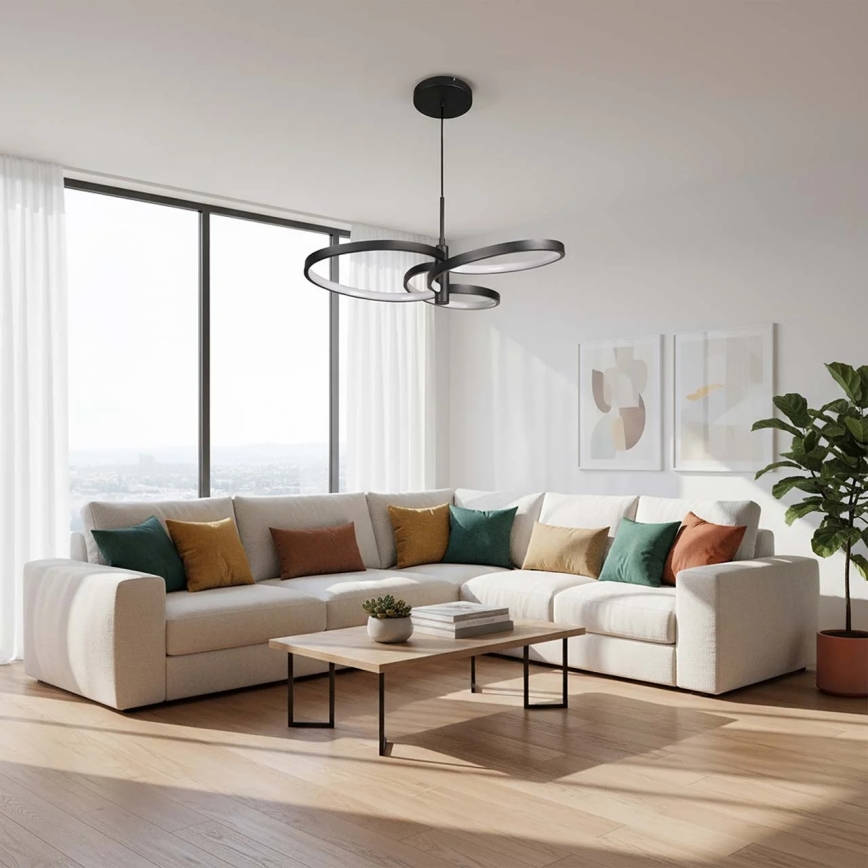 Suspension LED sur câble RIBBON LED/25W/230V 4000K noir