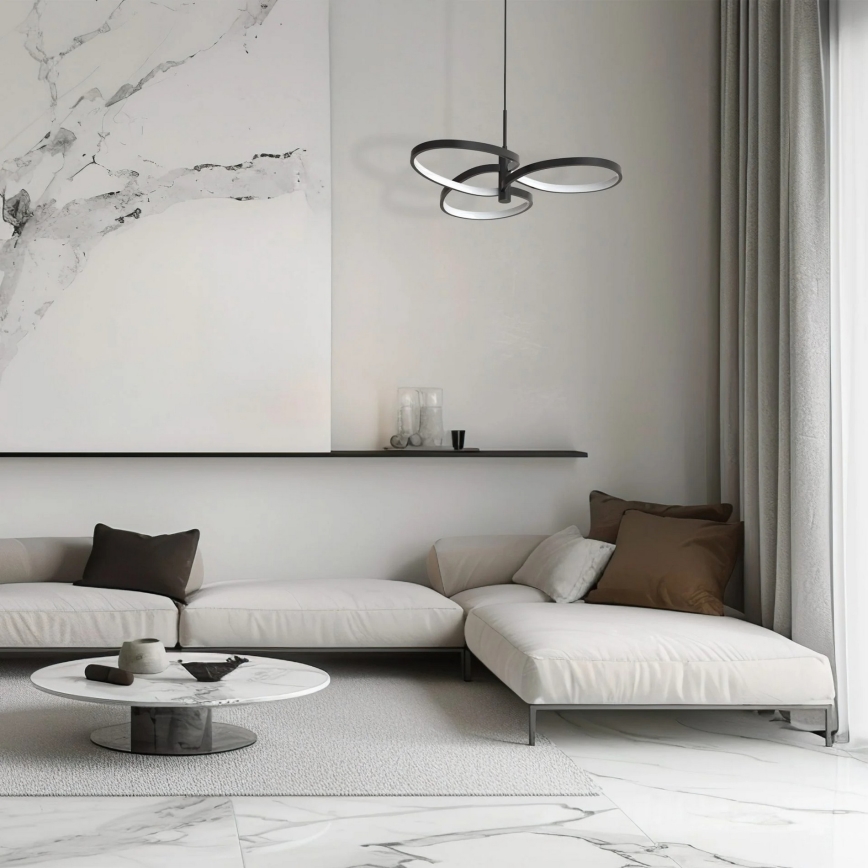 Suspension LED sur câble RIBBON LED/25W/230V 4000K noir