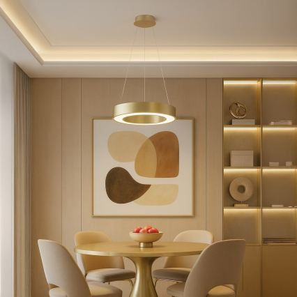 Suspension LED sur câble UNION, 40 W, 230 V, 3000/4000/6500 K, Ø 40 cm, finition dorée