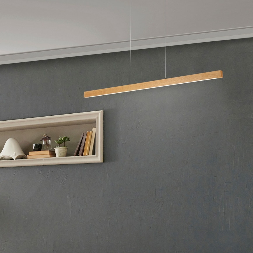 Suspension LED sur câble VERDE LED/18W/230V 3000K 106 cm chêne