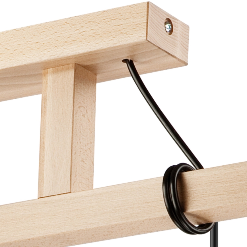 Suspension sur câble LEON 3xE27/60W/230V hêtre