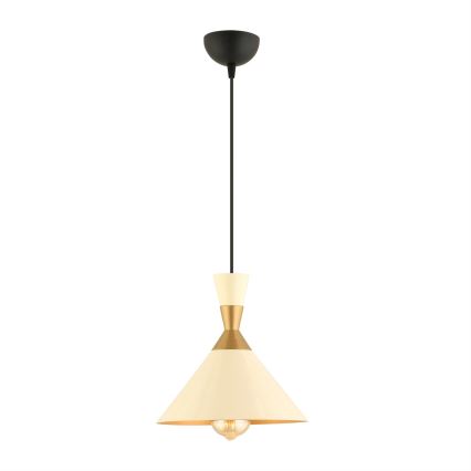 Suspension MONZA 1xE27/40W/230V diamètre 25 cm crème/or