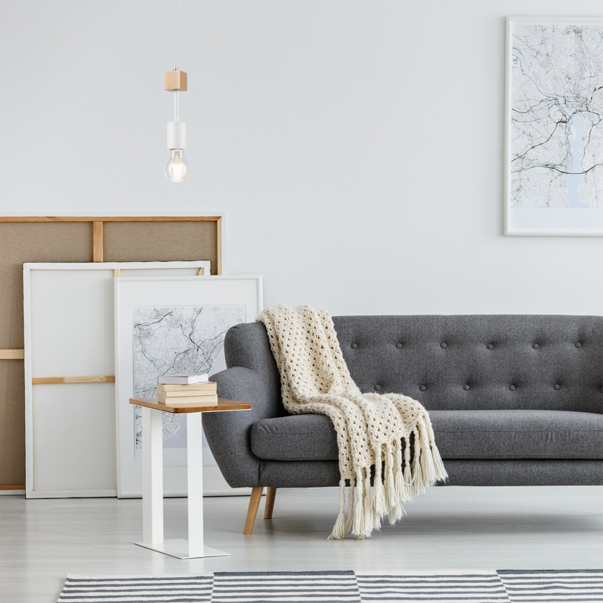 Suspension sur câble ORAZIO 1xE27/60W/230V hêtre