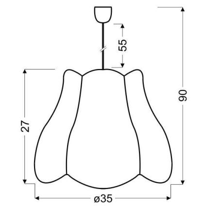 Suspension pour enfant avec fil ZUZA 1xE27/60W/230V bleu