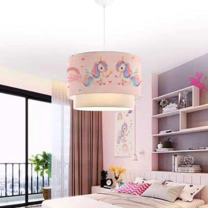 Suspension pour enfant CANDY 1xE27/40W/230V rose