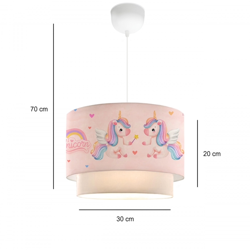 Suspension pour enfant CANDY 1xE27/40W/230V rose