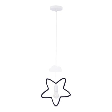 Suspension pour enfant STARS sur câble 1xE27/20W/230V noir/blanc