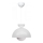 Suspension SALVA 1xE27/15W/230V blanche