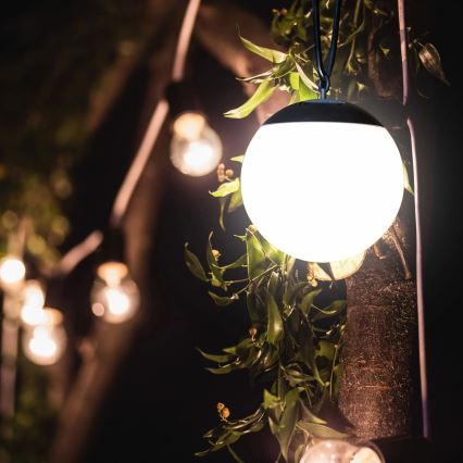 Suspension solaire KIARA LED/1,2V 600 mAh IP44 noir