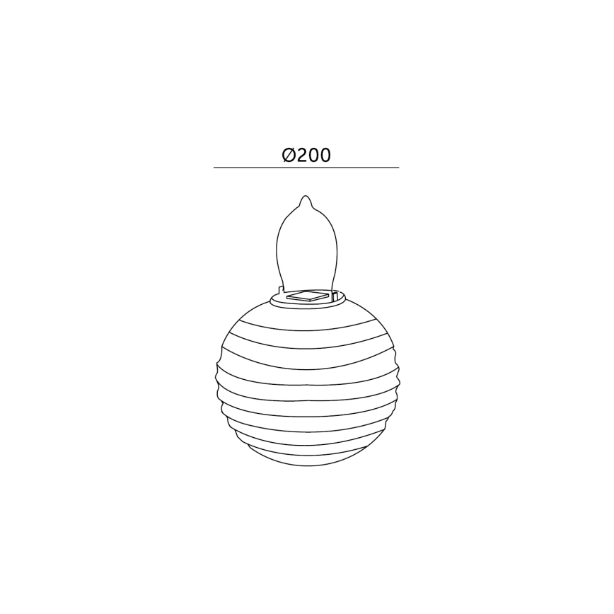 Suspension solaire LED/0,02W/1,2V 3000K IP44 1xAAA 100 mAh