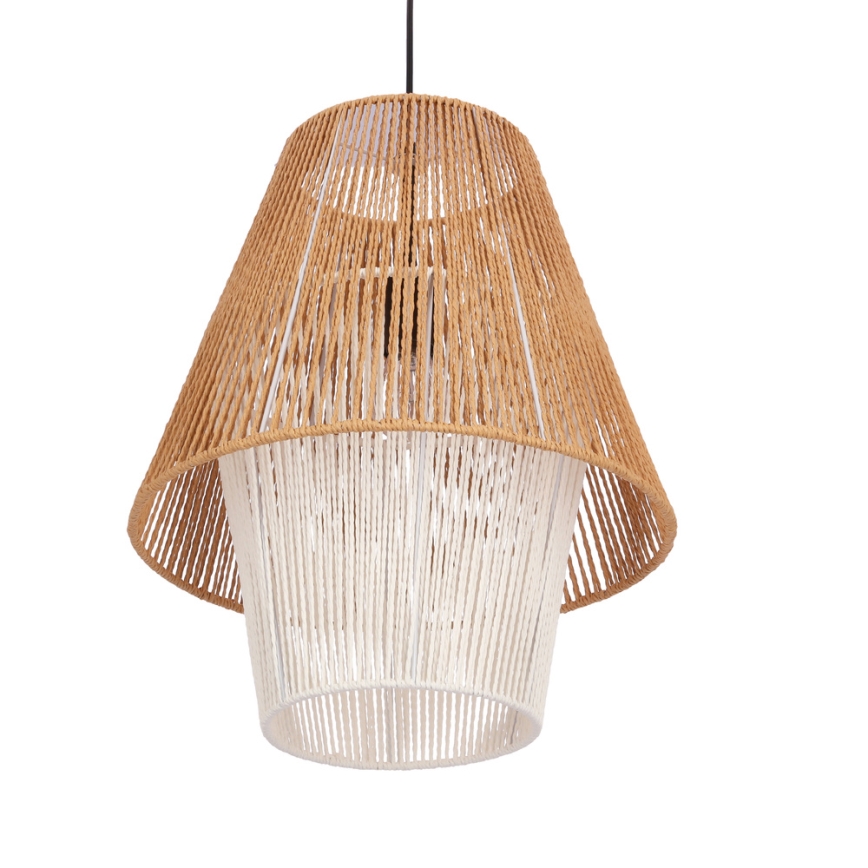 Suspension sur câble AFRICA 1xE27/40W/230V Ø 40 cm marron/crème