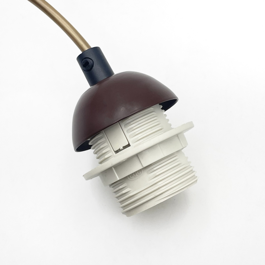 Suspension sur câble AIDA 1xE27/60W/230V Ø 35 cm chêne/marron/blanc