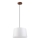 Suspension sur câble AIDA 1xE27/60W/230V Ø 35 cm chêne/noyer/blanc