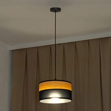 Suspension sur câble ALBA 1xE27/15W/230V Ø 25 cm noir/marron
