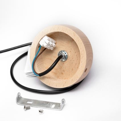 Suspension sur câble ALBA 1xE27/15W/230V Ø 25 cm noir/marron