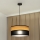 Suspension sur câble ALBA 1xE27/15W/230V Ø 45 cm noir/marron