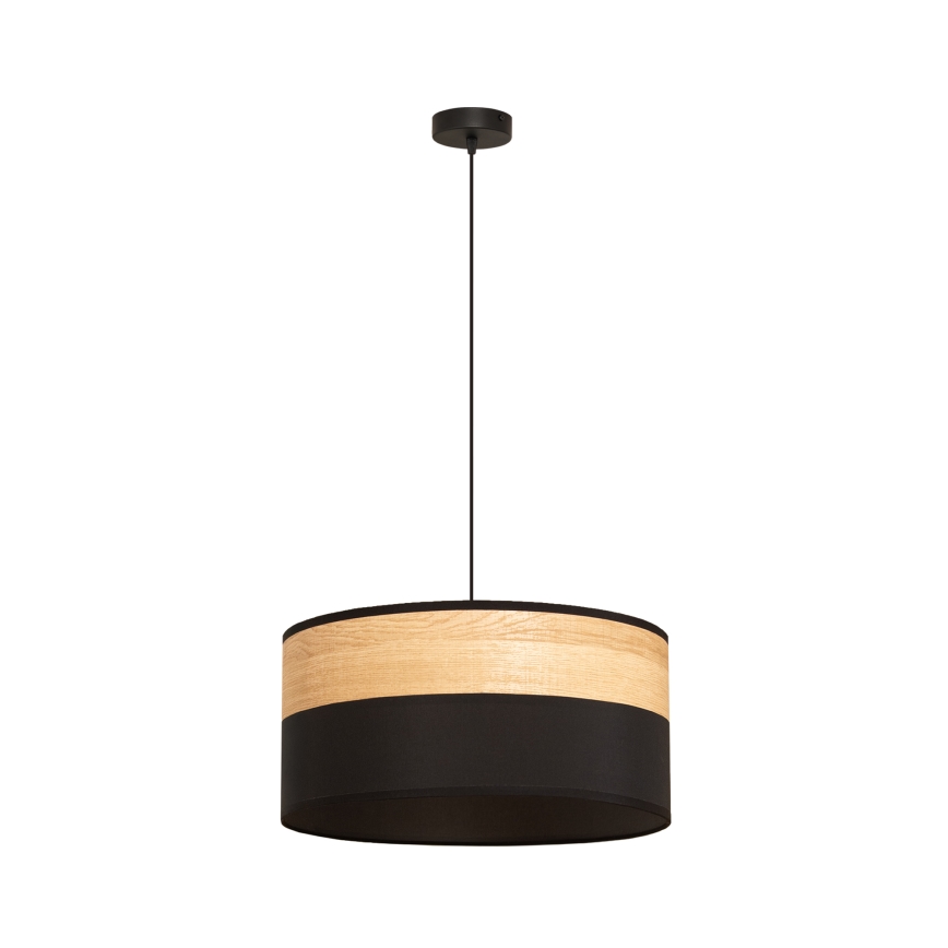 Suspension sur câble ALBA 1xE27/15W/230V Ø 45 cm noir/marron