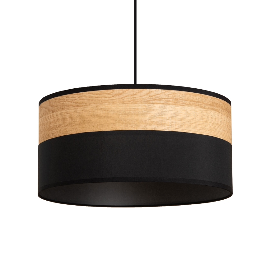 Suspension sur câble ALBA 1xE27/15W/230V Ø 45 cm noir/marron