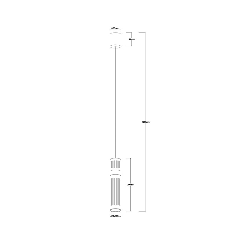 Suspension sur câble AMBIENTE LED/6W/230V 3000/4000/6000K noir