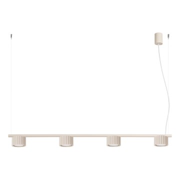 Suspension sur câble AURA 4xGX53/10W/230V crème