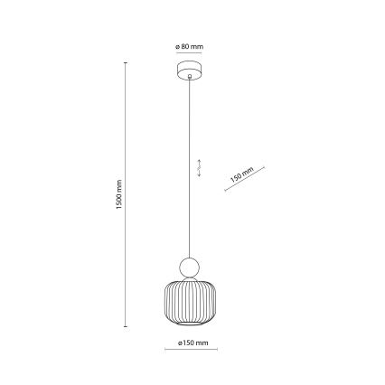 Suspension sur câble BALLO 1xE14/10W/230V beige